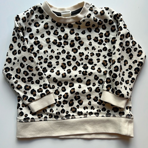H&M Leopard Print Sweatshirt 9M - Picture 1 of 4
